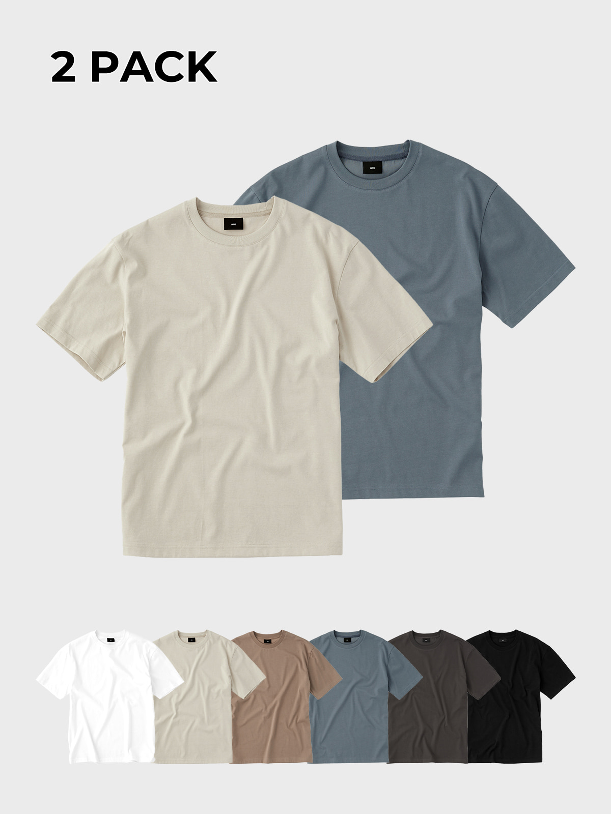 수피마 에센셜 티셔츠 2PACK (6color)